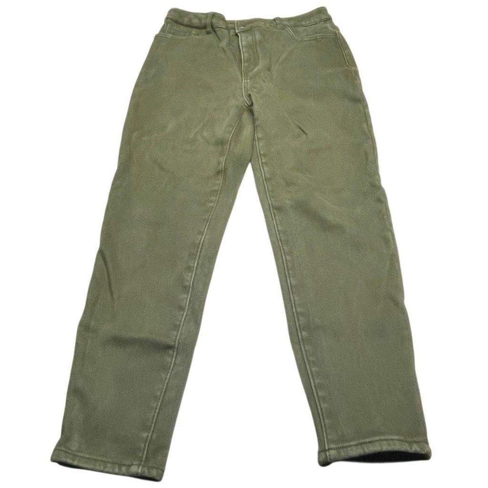 Olive Green Fleece Lined Thermal Skinny Jeans